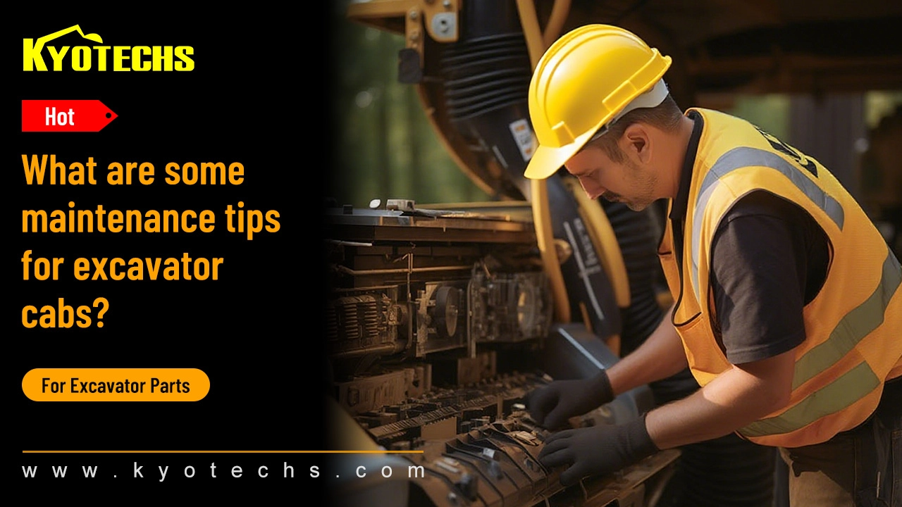What are some maintenance tips for excavator cabs