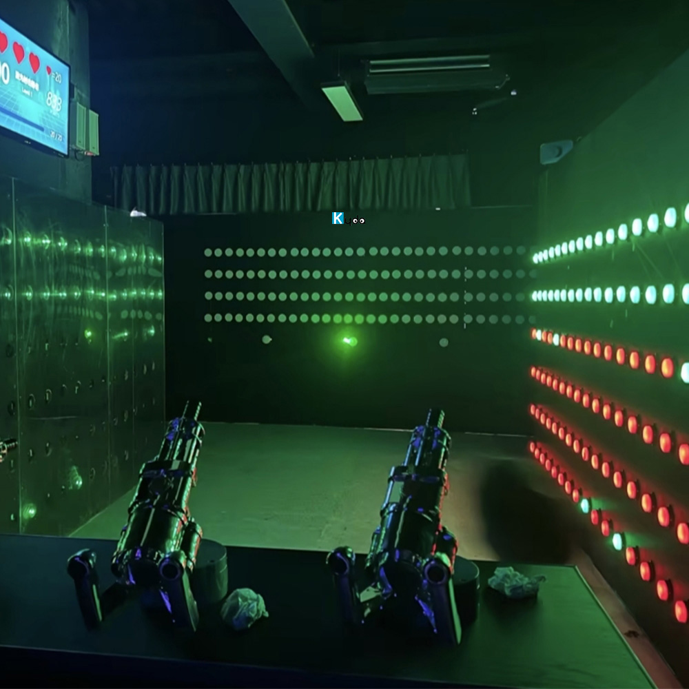 futuristic laser battle zone