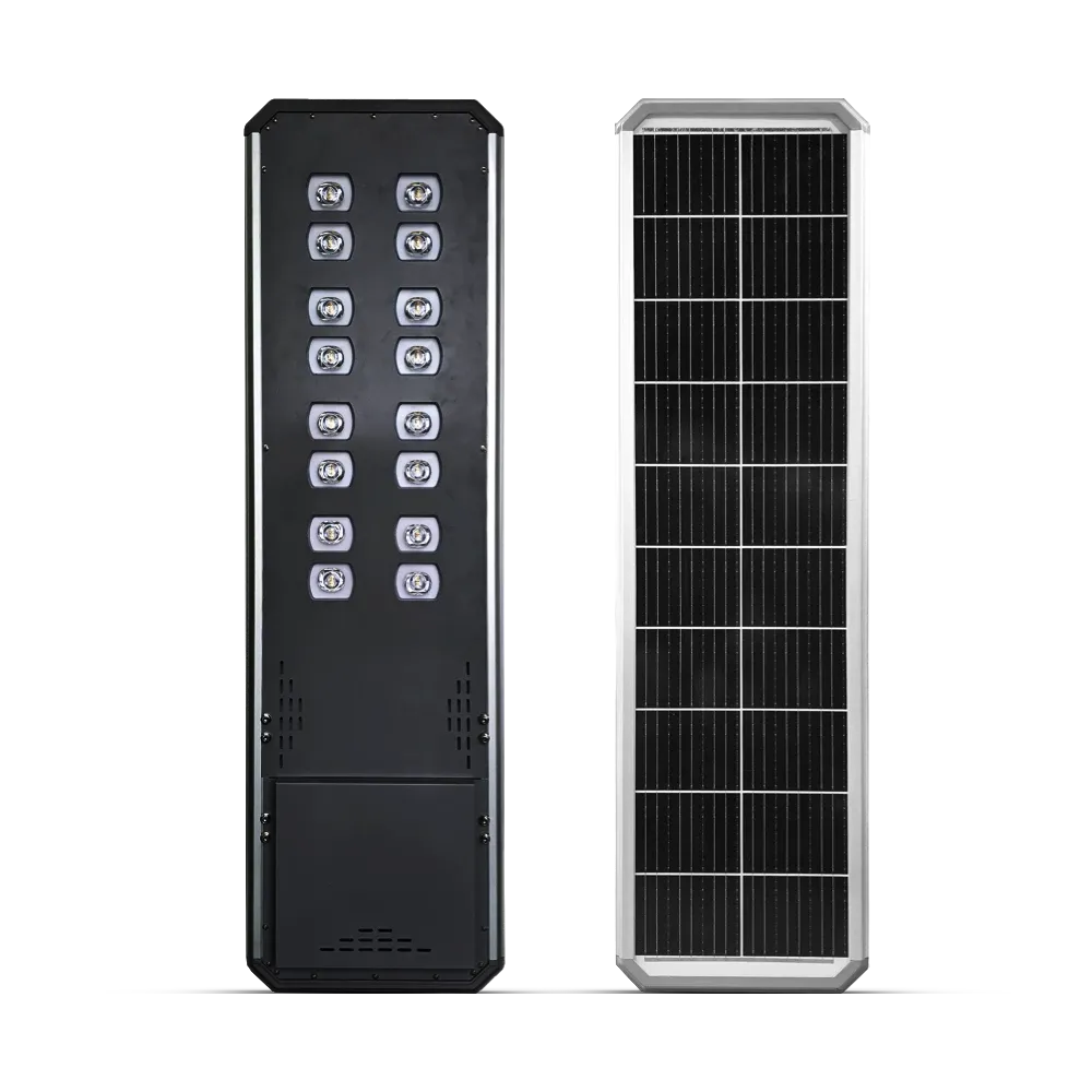 Front view of all in one solar street light with integrated solar panel备份 Front view of all in one solar street light with integrated solar panel备份