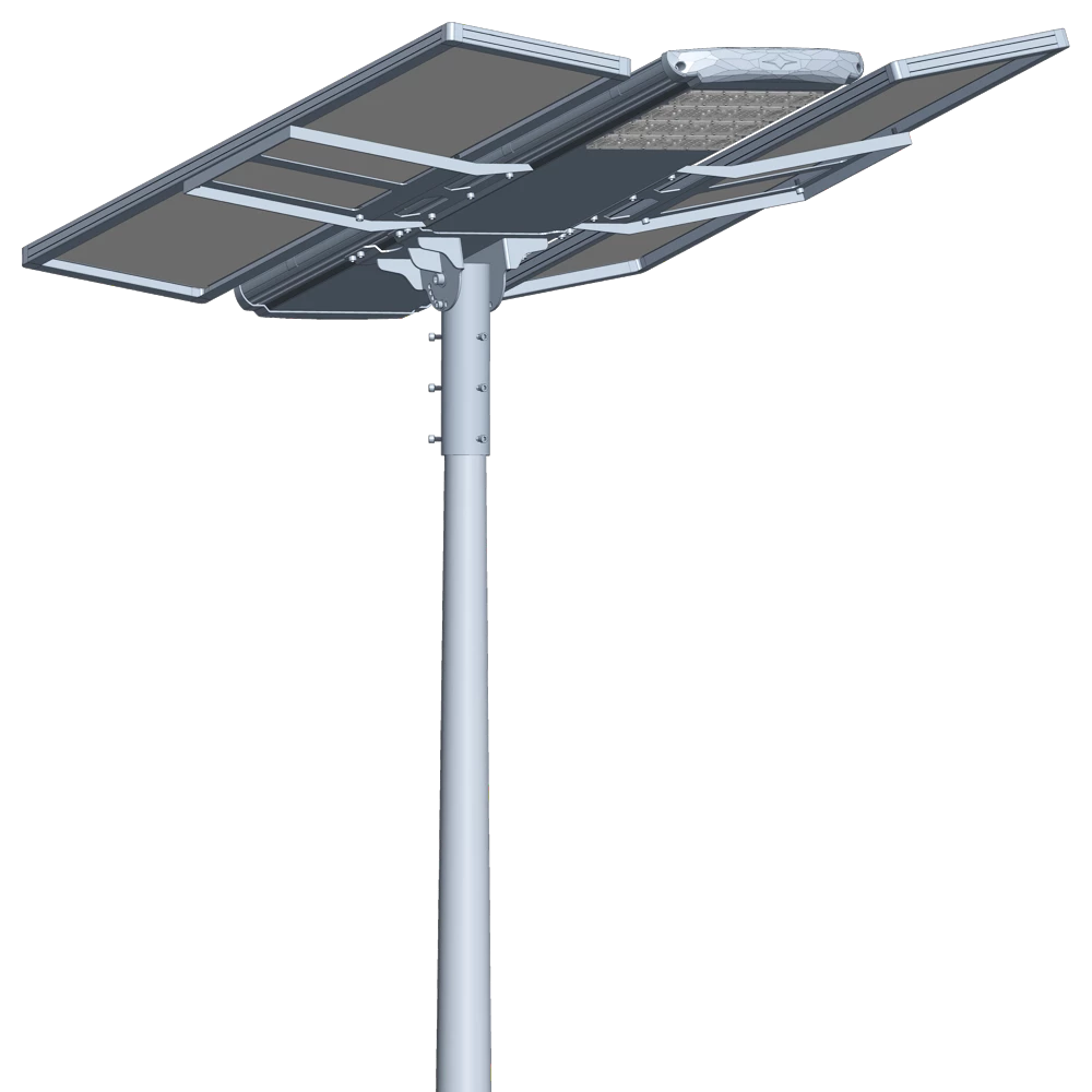 Luqing led güneş enerjili sokak lambası hepsi bir arada