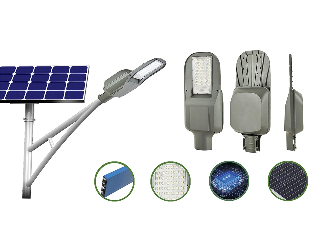 Hareket sensörlü akıllı güneş enerjili sokak lambaları