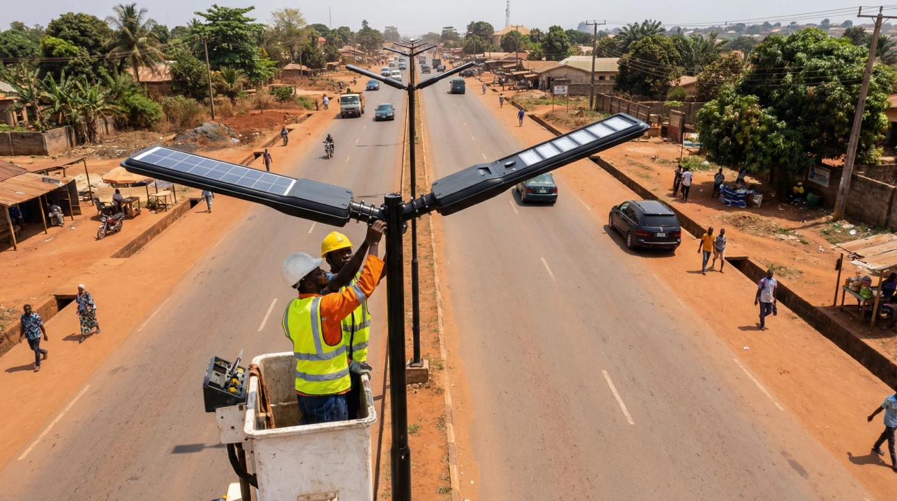 street light pole in Nigeria