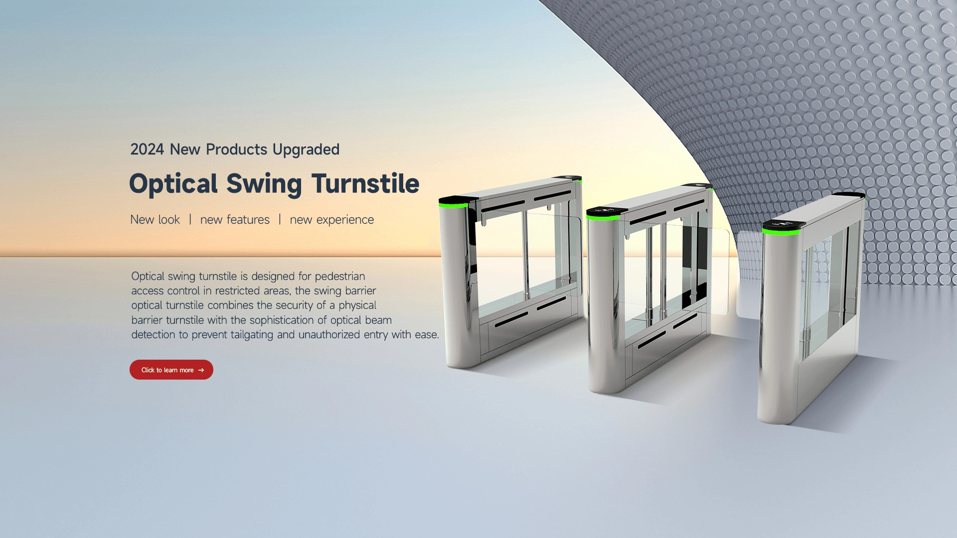 2024 New Products Upgraded Optical Swing Turnstile