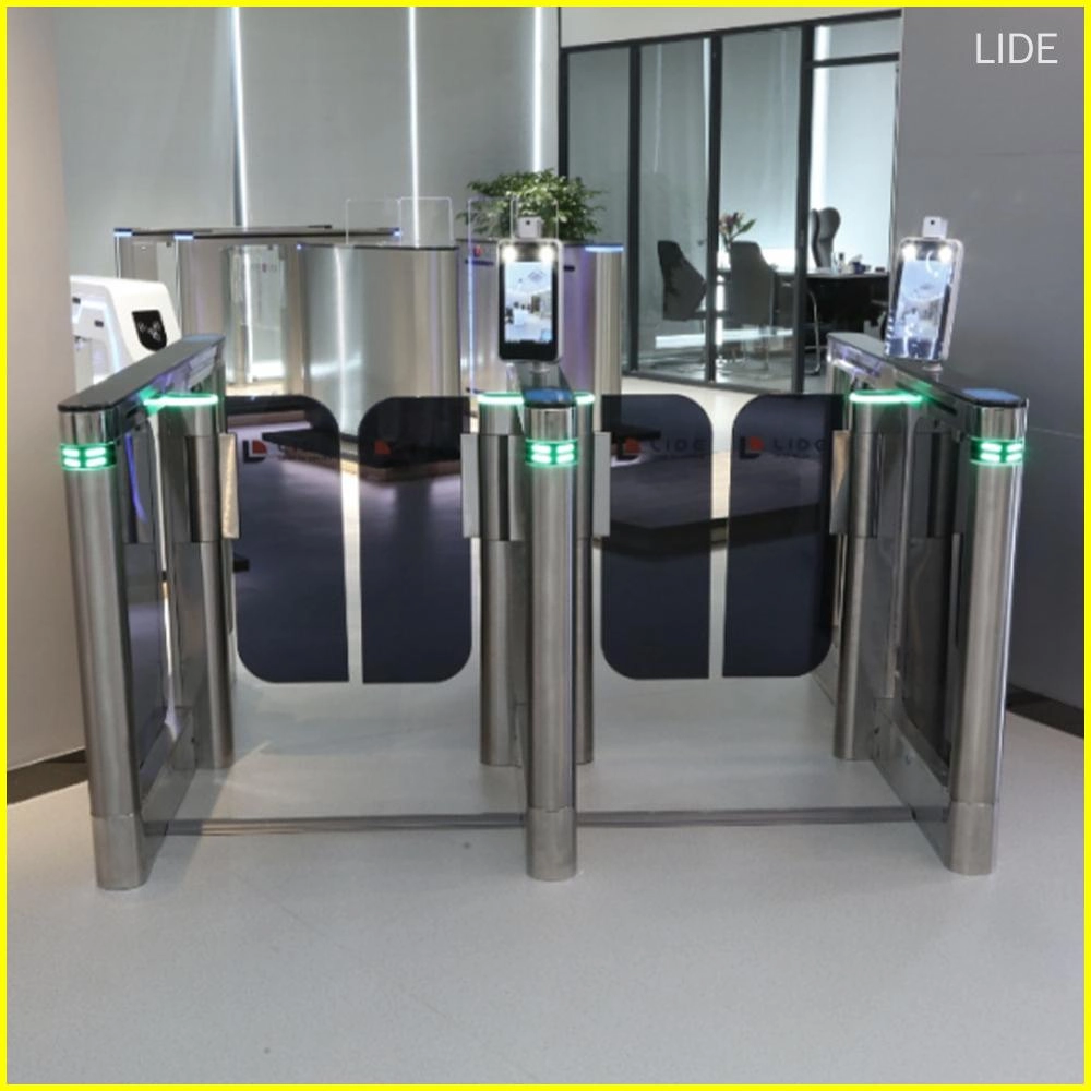 Black Elegant Automatic Speed Barrier Turnstile Door Gate