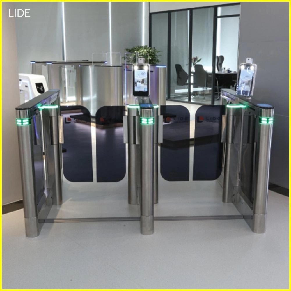 Black Elegant Automatic Speed Barrier Turnstile Door Gate