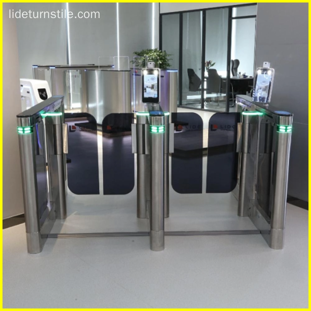 Black Elegant Automatic Speed Barrier Turnstile Door Gate