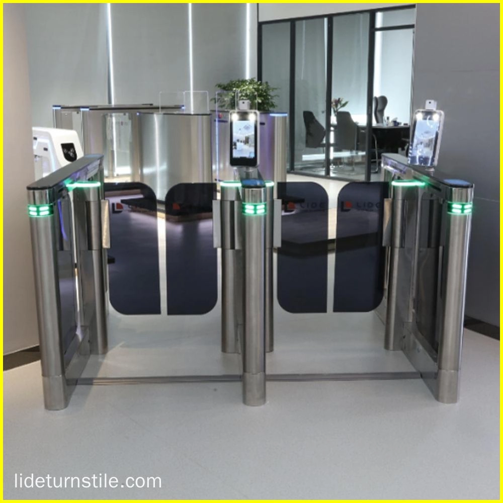 Black Elegant Automatic Speed Barrier Turnstile Door Gate