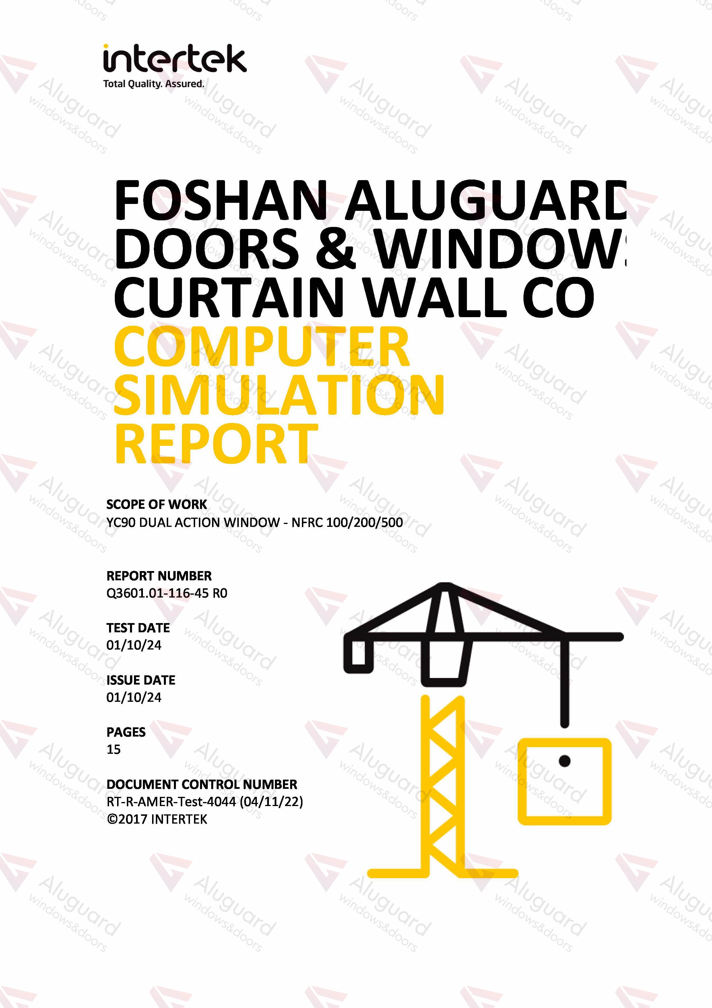 AAMA Test Report- Window - Aluguard