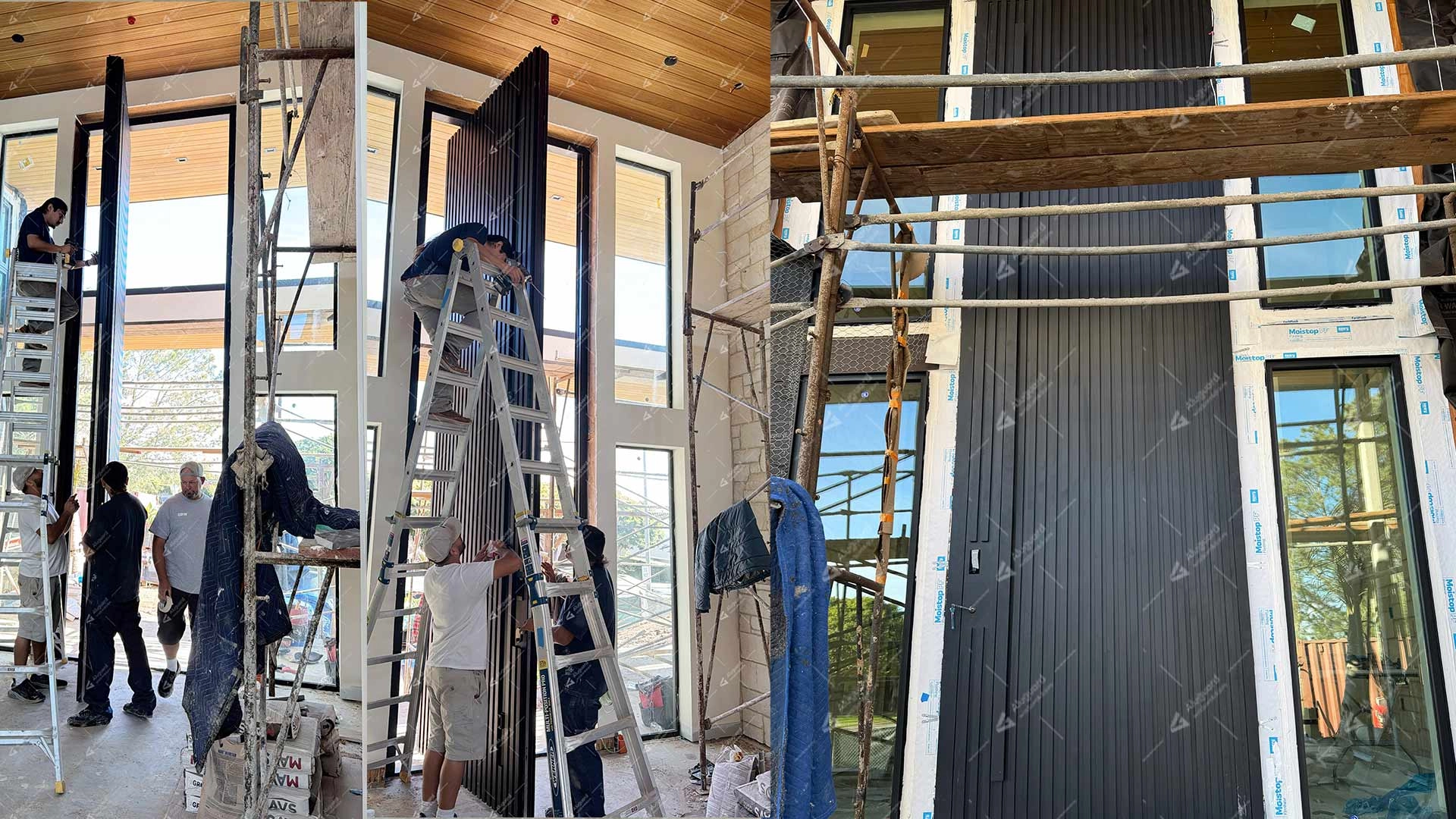 Installing-a-5-Meter-Fluted-Aluminum-Door-in-California - Aluguard