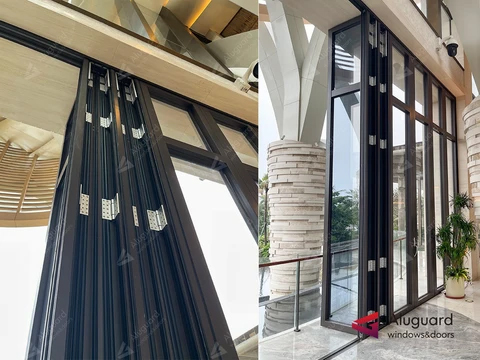 Our Aluminum Folding Doors Enhance Hotel Entrances