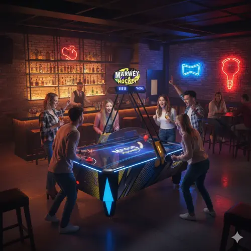air hockey table for bars - MARWEY
