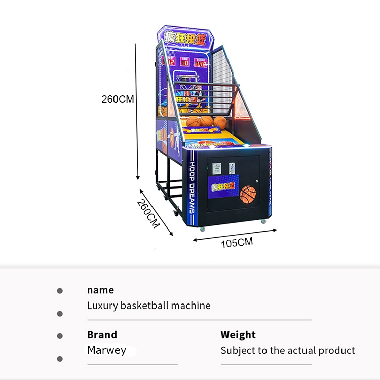 Basketbol Atış Makinesi Lüks Yetişkin Jetonlu Sokak Basketbolu