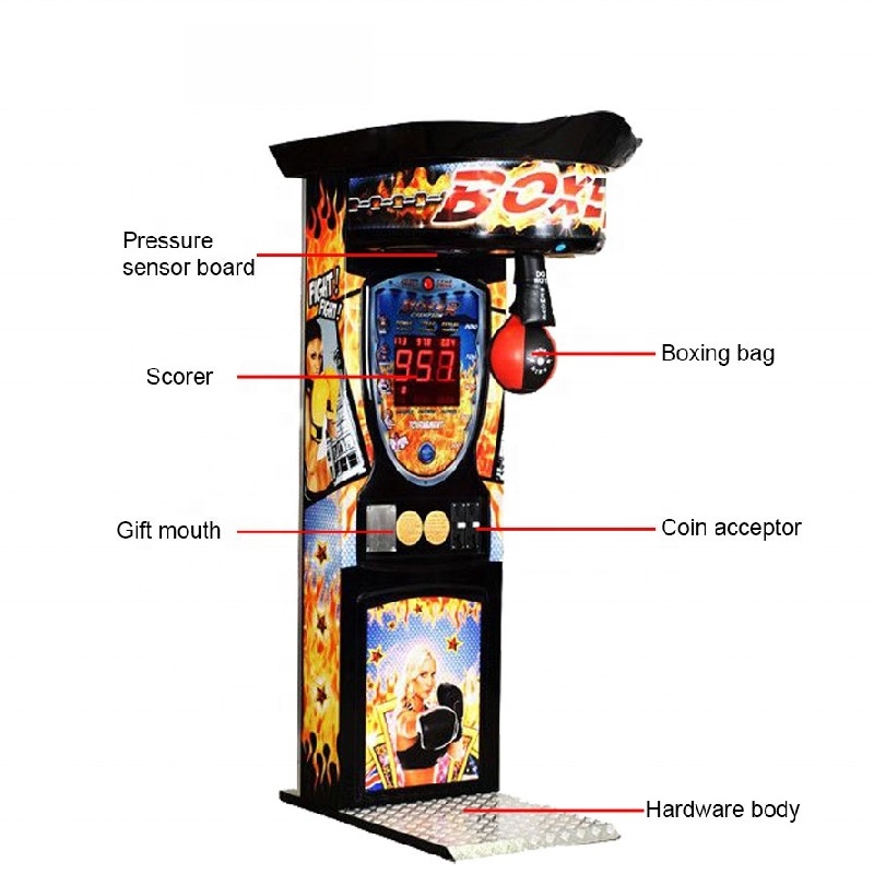 Boxing Machine Coin Operated Sport Arcade Big King Kick Boxing