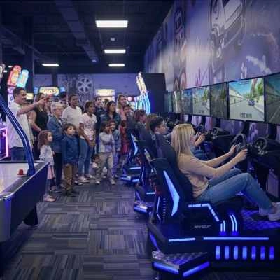 Amesor Jeu De Voiture Portable,Console De Jeux De Conduite - Jouet Familial Interactif pour Expérience de Course et Voyage Adultes