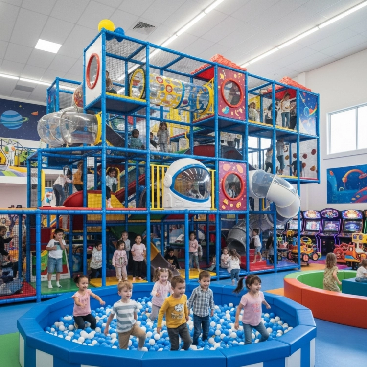 Équipements phares pour aires de jeux intérieures destinées aux centres de loisirs familiaux - MARWEY