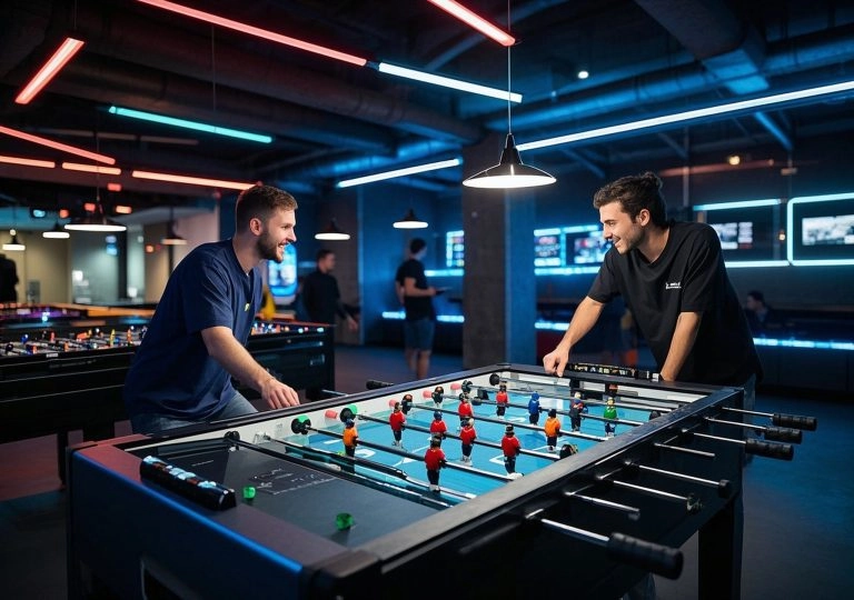 Noteworthy Story: A combination foosball and air hockey table that redefines fun on site - MARWEY