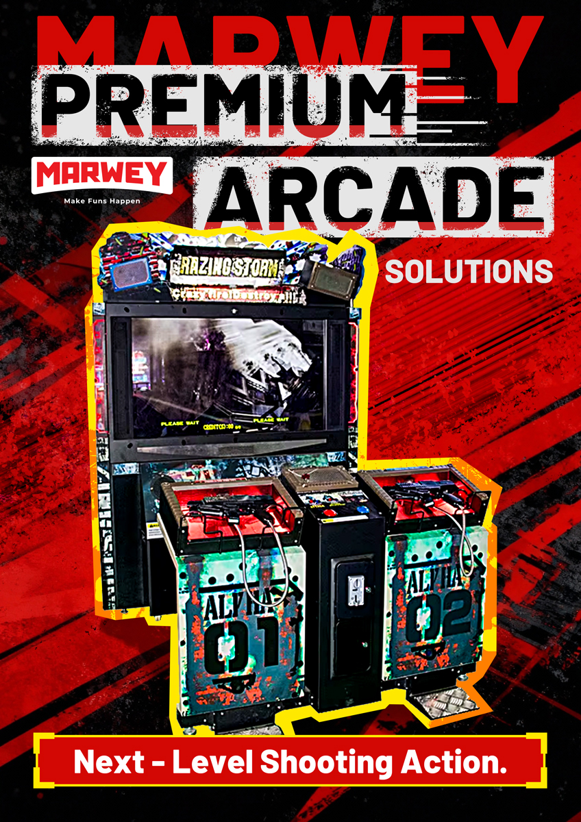 MARWEY製品パンフレット | 業務用アーケードゲーム、FEC機器