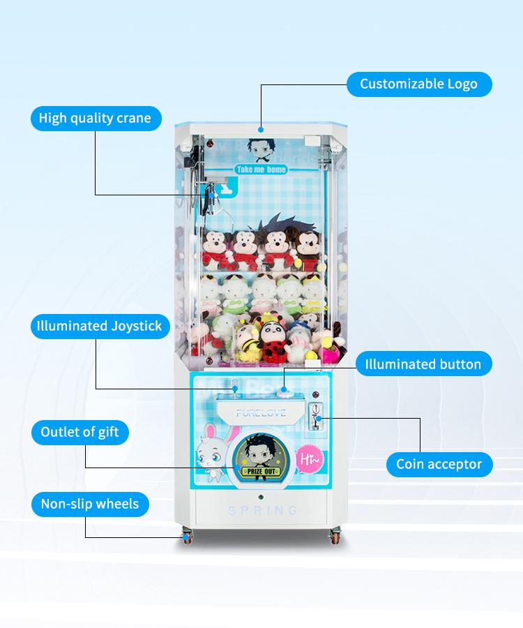 prize claw crane game machine
