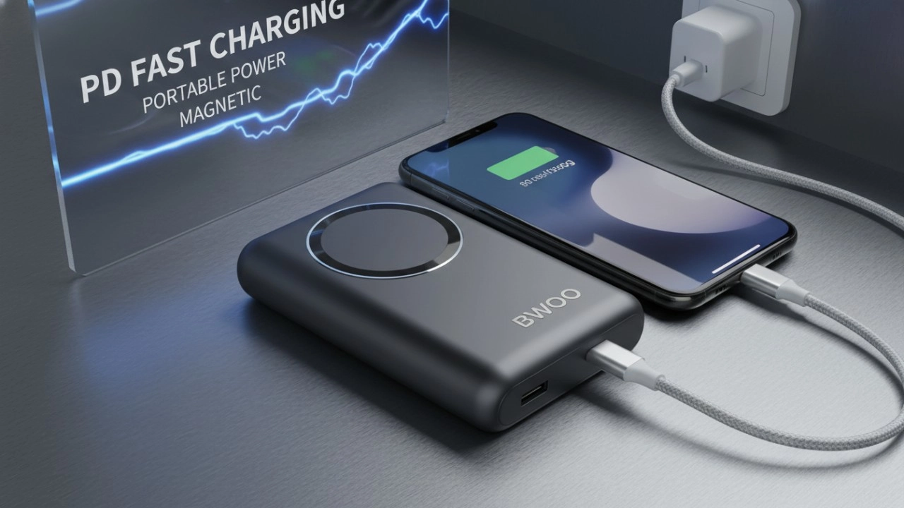 magnetic power bank, PD fast charging, portable power bank - BWOO