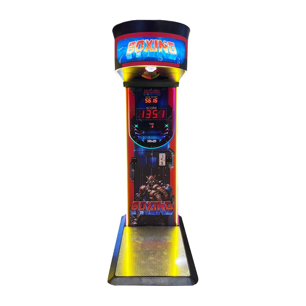 boxer hitting punching machine