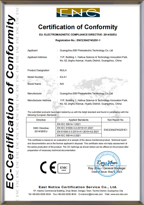 MULA-K2-CE-Certificate