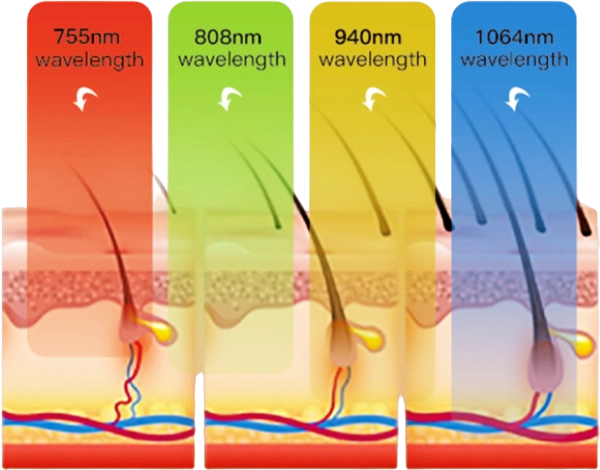 different wavelengths