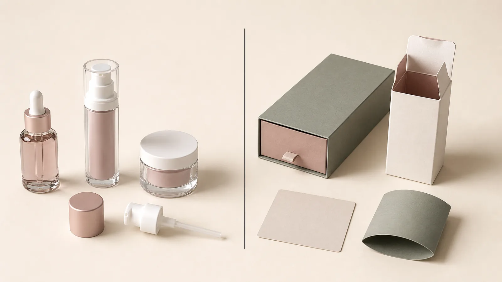 Primary and secondary cosmetic packaging supplier scope map