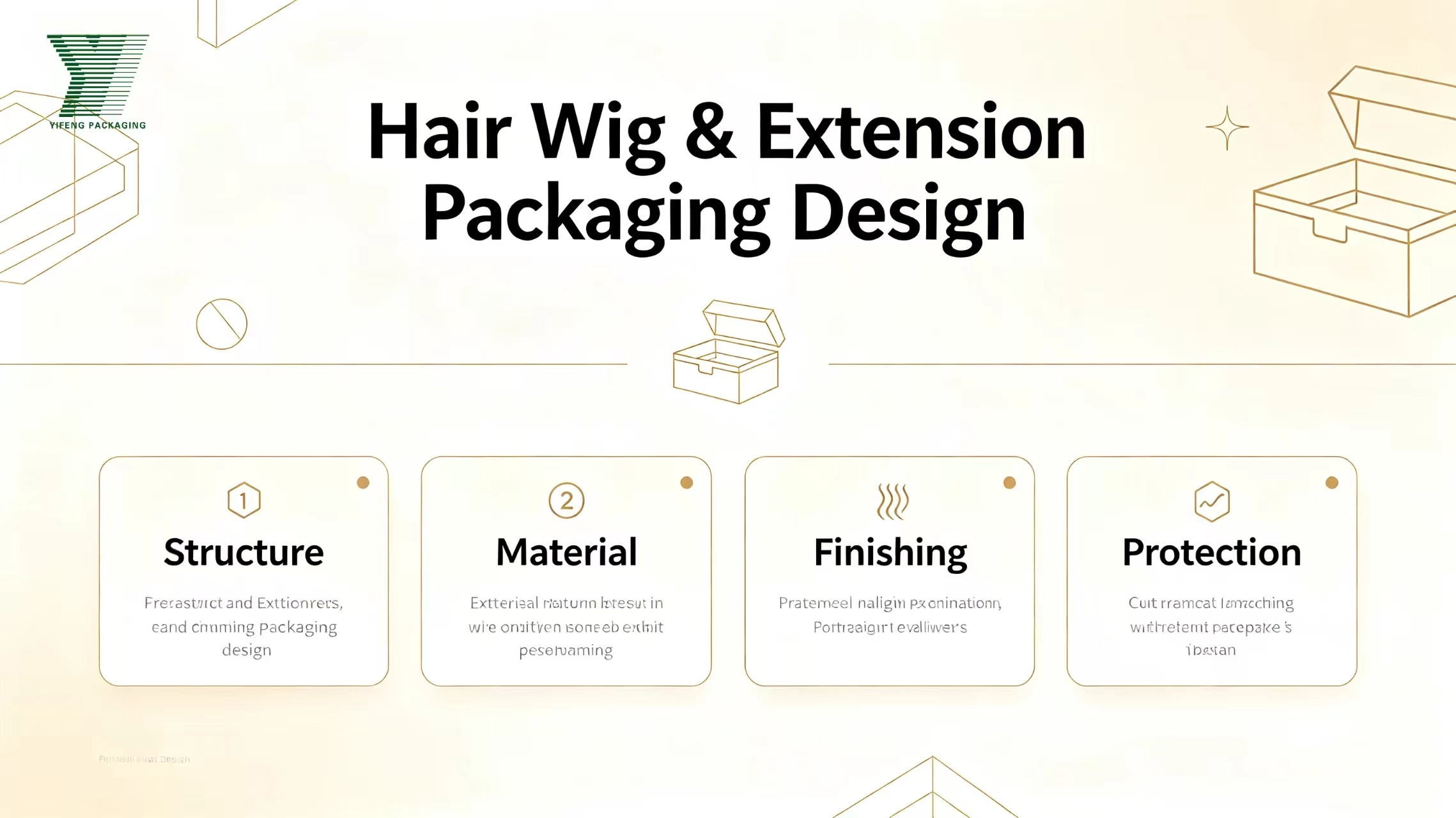 Infographic for hair wig and extension packaging design features and benefits. - Yifeng Packaging