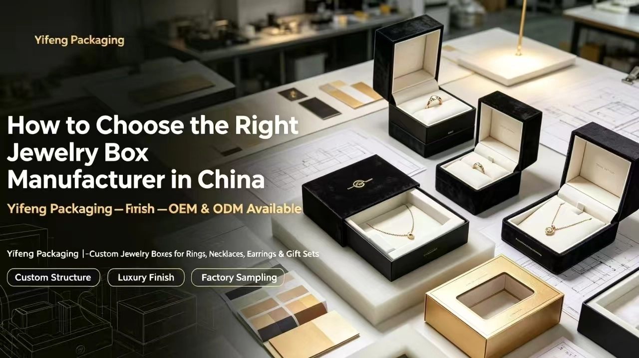 Custom luxury jewelry boxes for rings and necklaces by Yifeng Packaging. - Yifeng Packaging