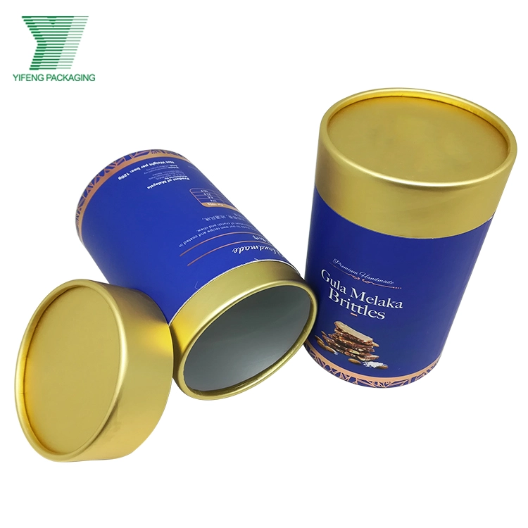 Custom Luxury Food‑Grade Paper Cylinder Can | Snack Gift Round Tube Packaging. - Yifeng Packaging