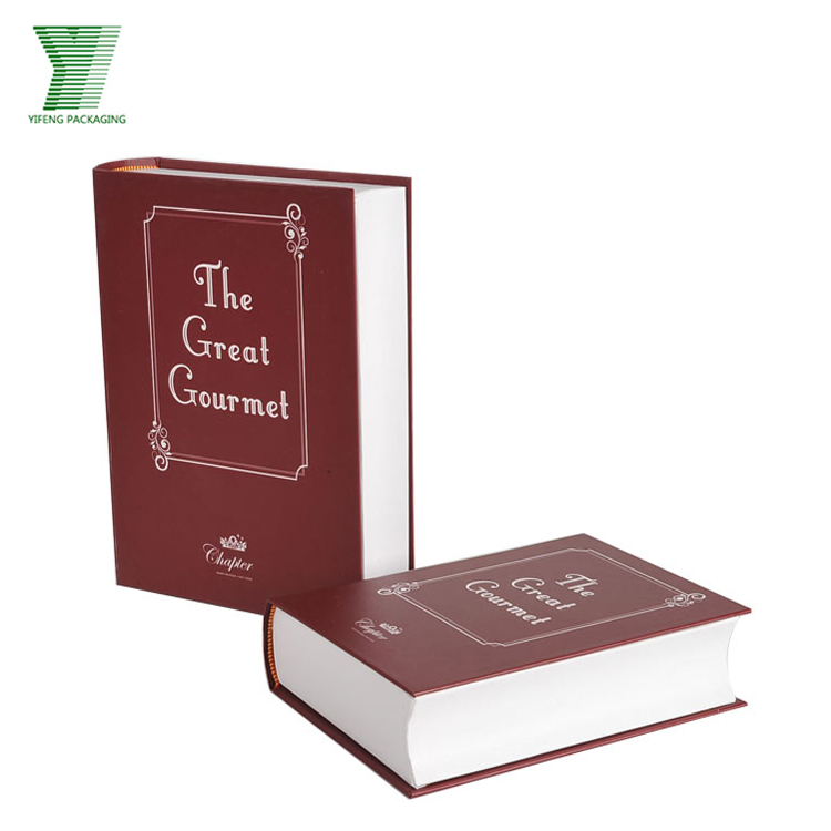 Two book-shaped gift boxes titled "The Great Gourmet" in maroon and white.