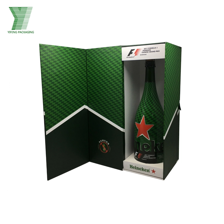 wine box 122 (2) - Yifeng Packaging Custom Heineken F1 Chinese Grand Prix champagne bottle gift box. - Yifeng Packaging