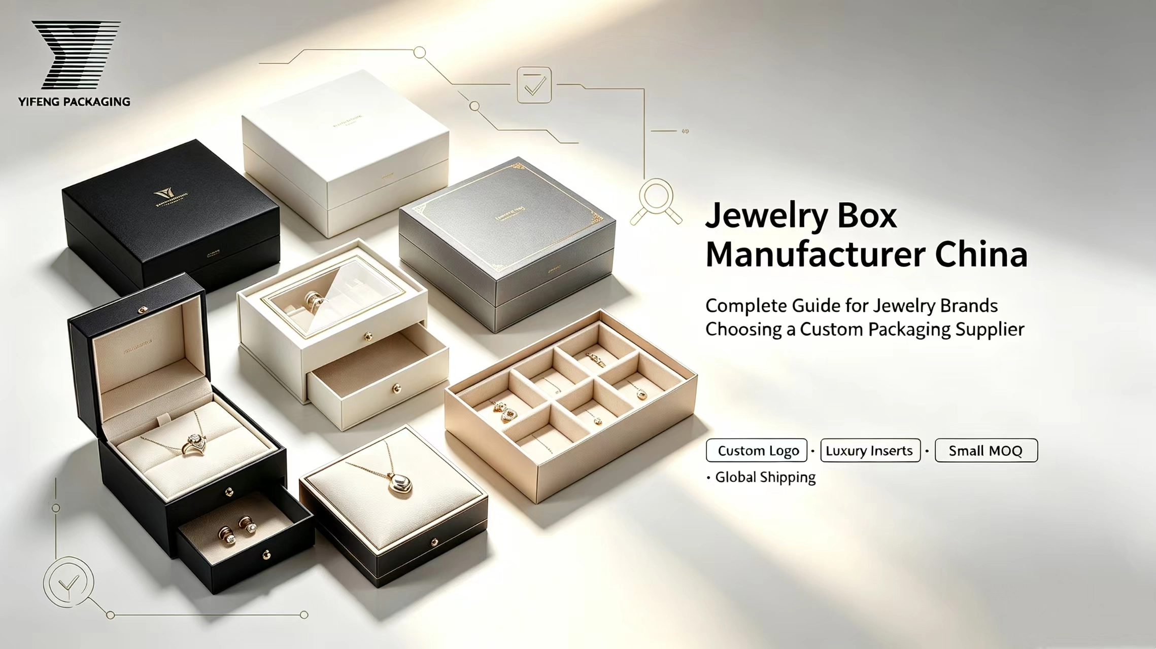 Custom luxury jewelry boxes and packaging by Yifeng Packaging manufacturer. - Yifeng Packaging
