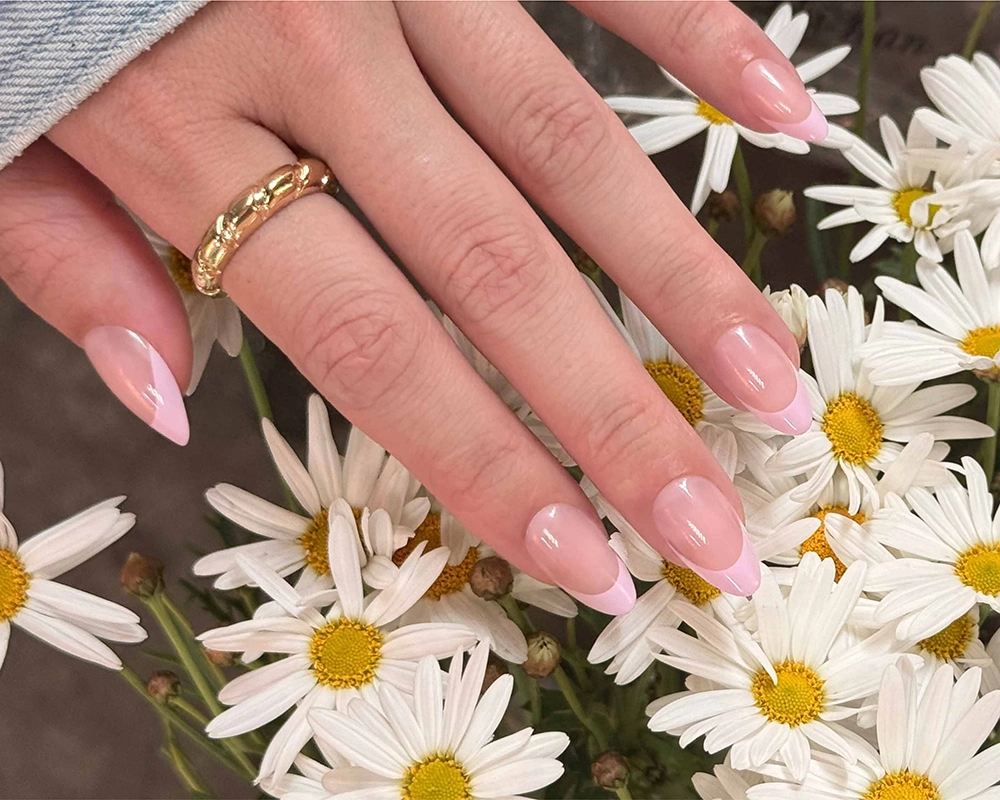 light pink press on nails