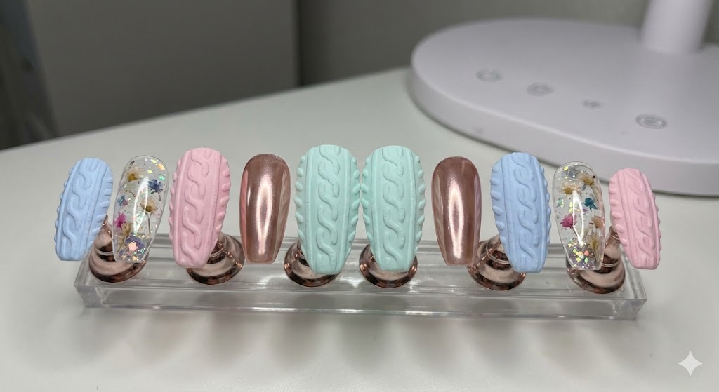 a set of handmade press-on nails