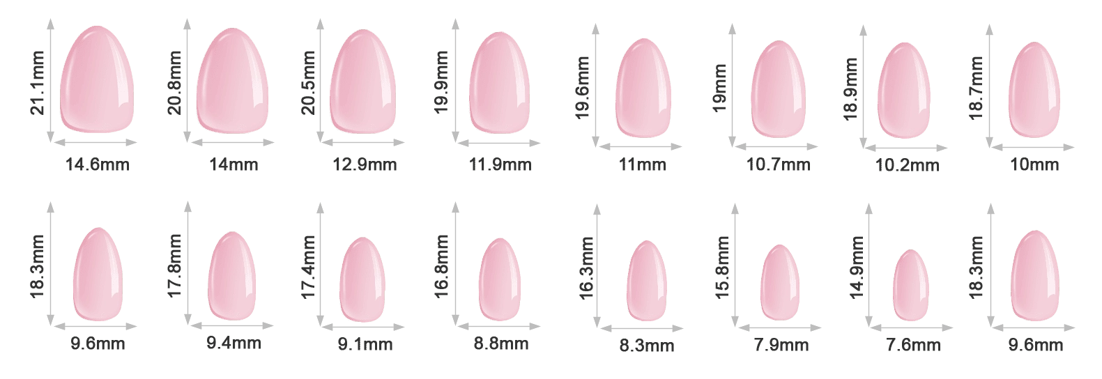 almond press on nails shape