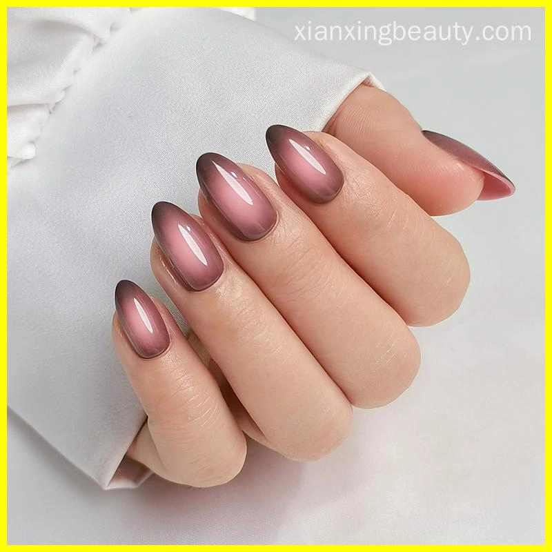 brown press on nails