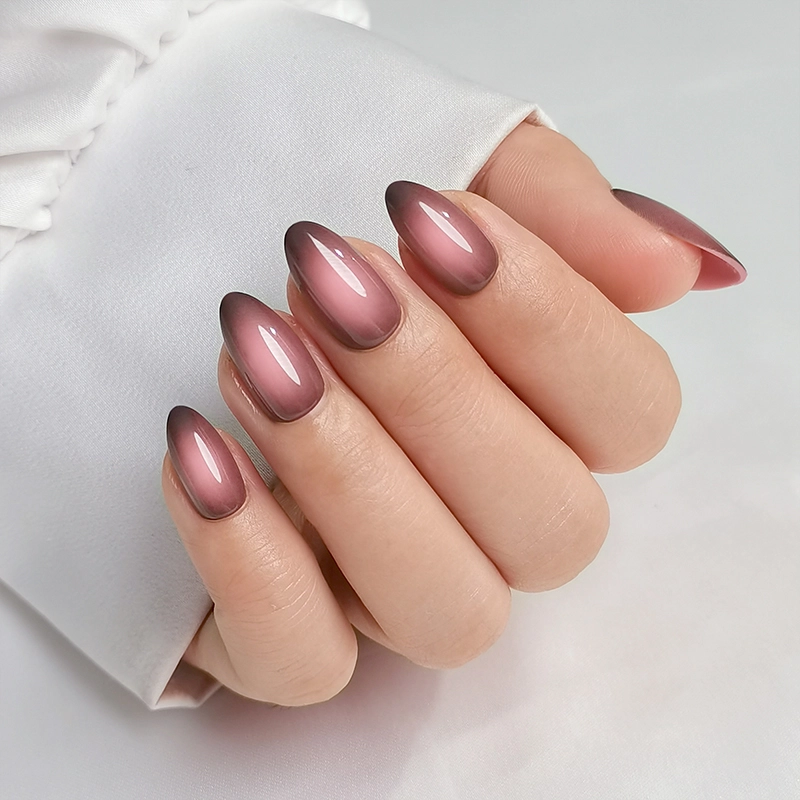 brown press on nails