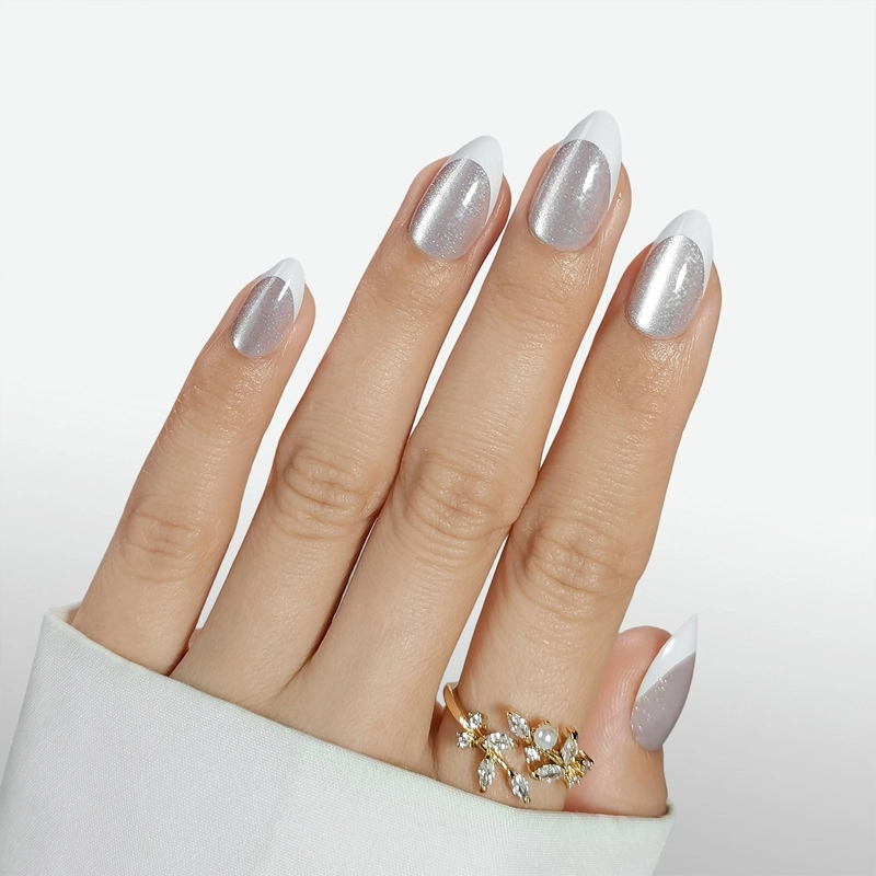 cat eye french nail tips