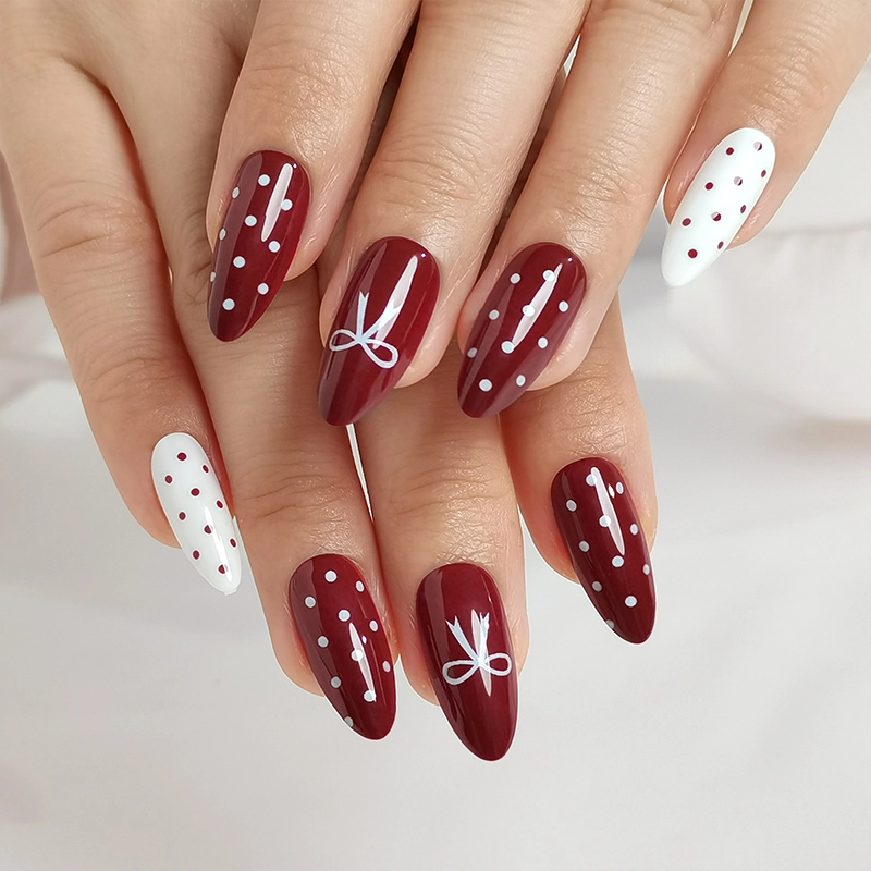 cherry press on nails