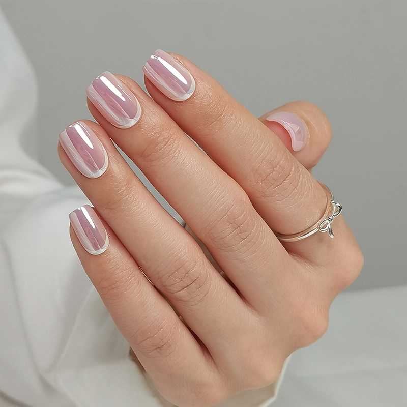 chrome press on nails