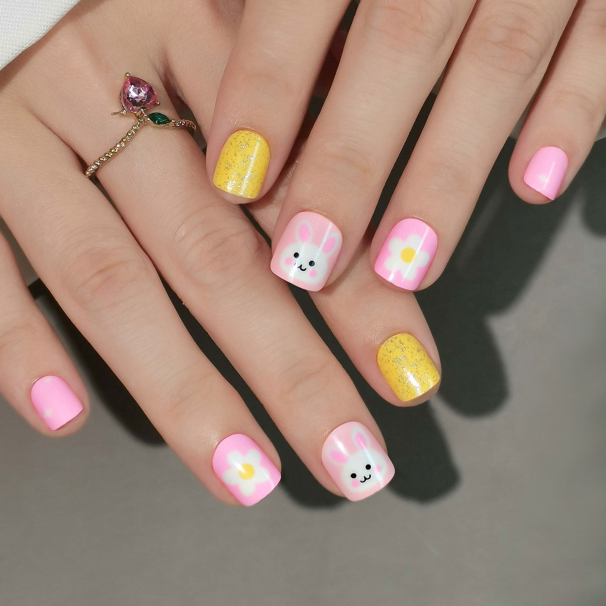 Colorful kid nails