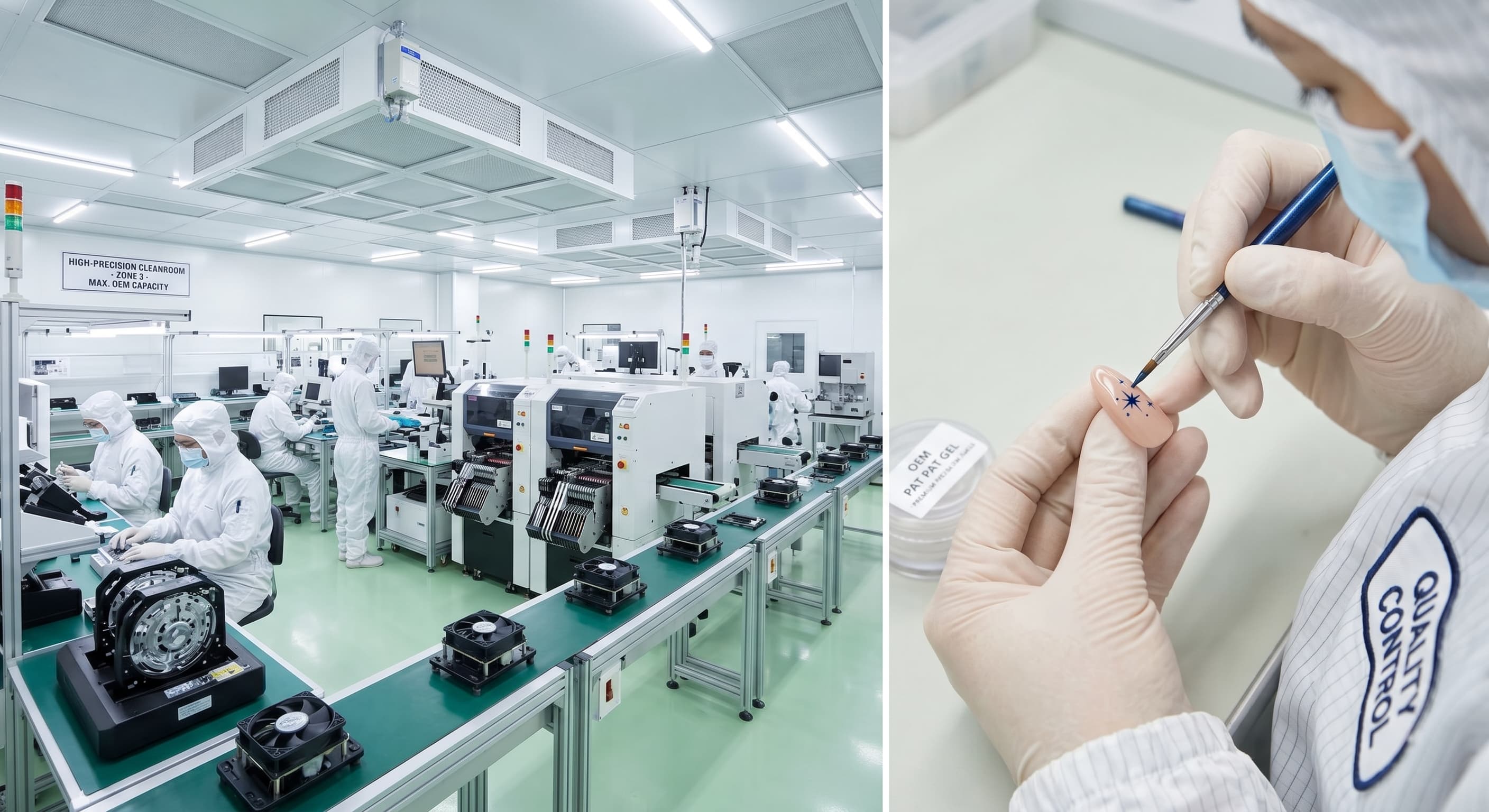 Comparison of Mechanically and Manually Produced Almond Press-On Nails