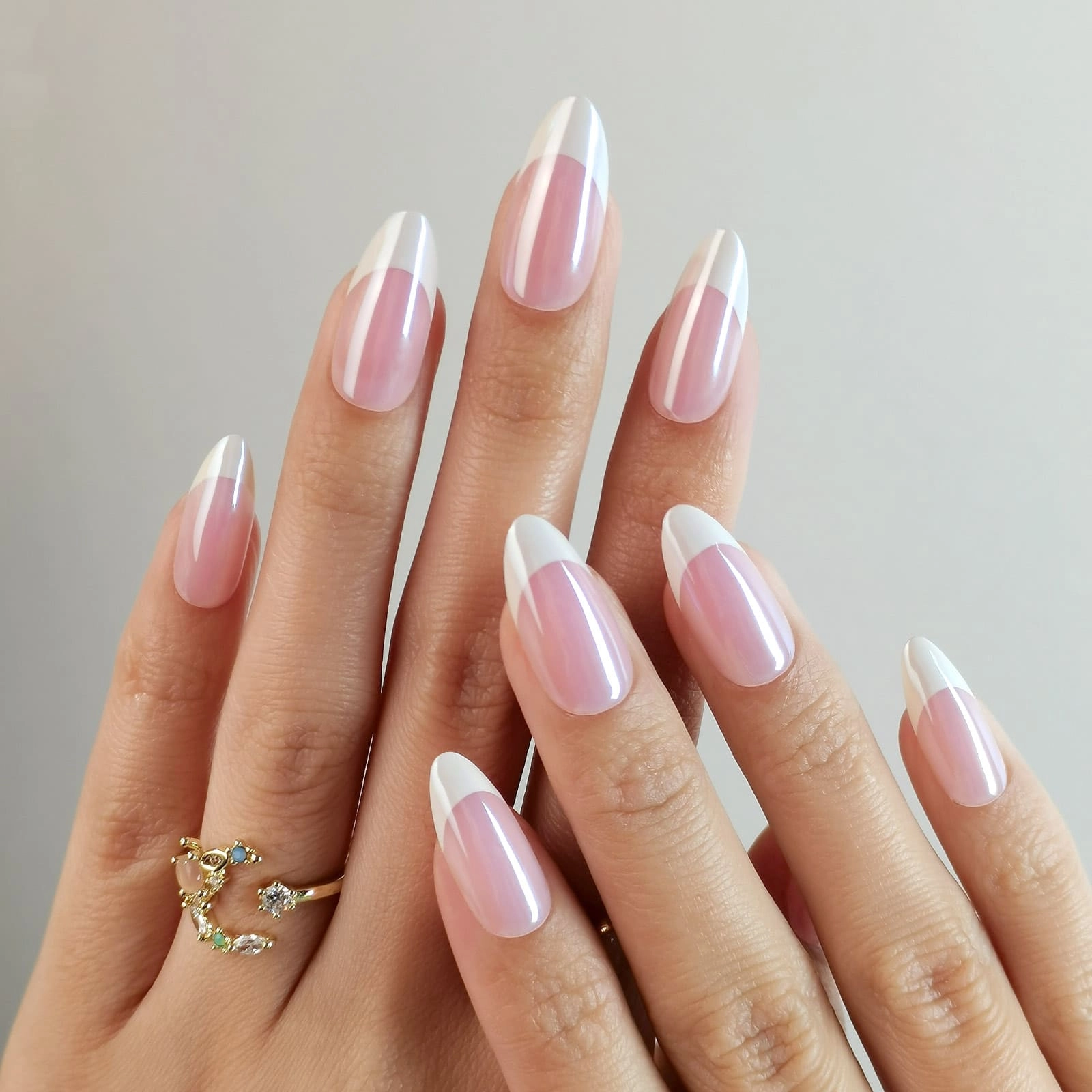 extra short almond nails