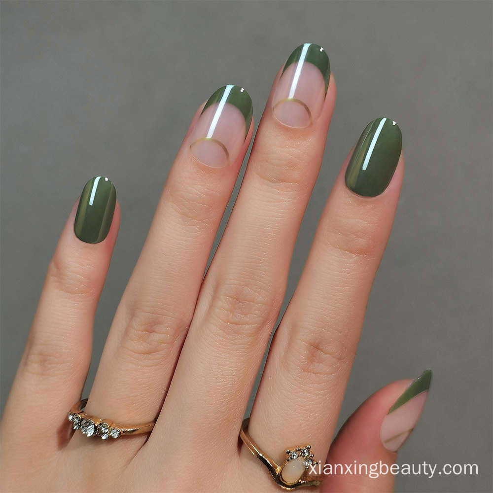 fall oval nails