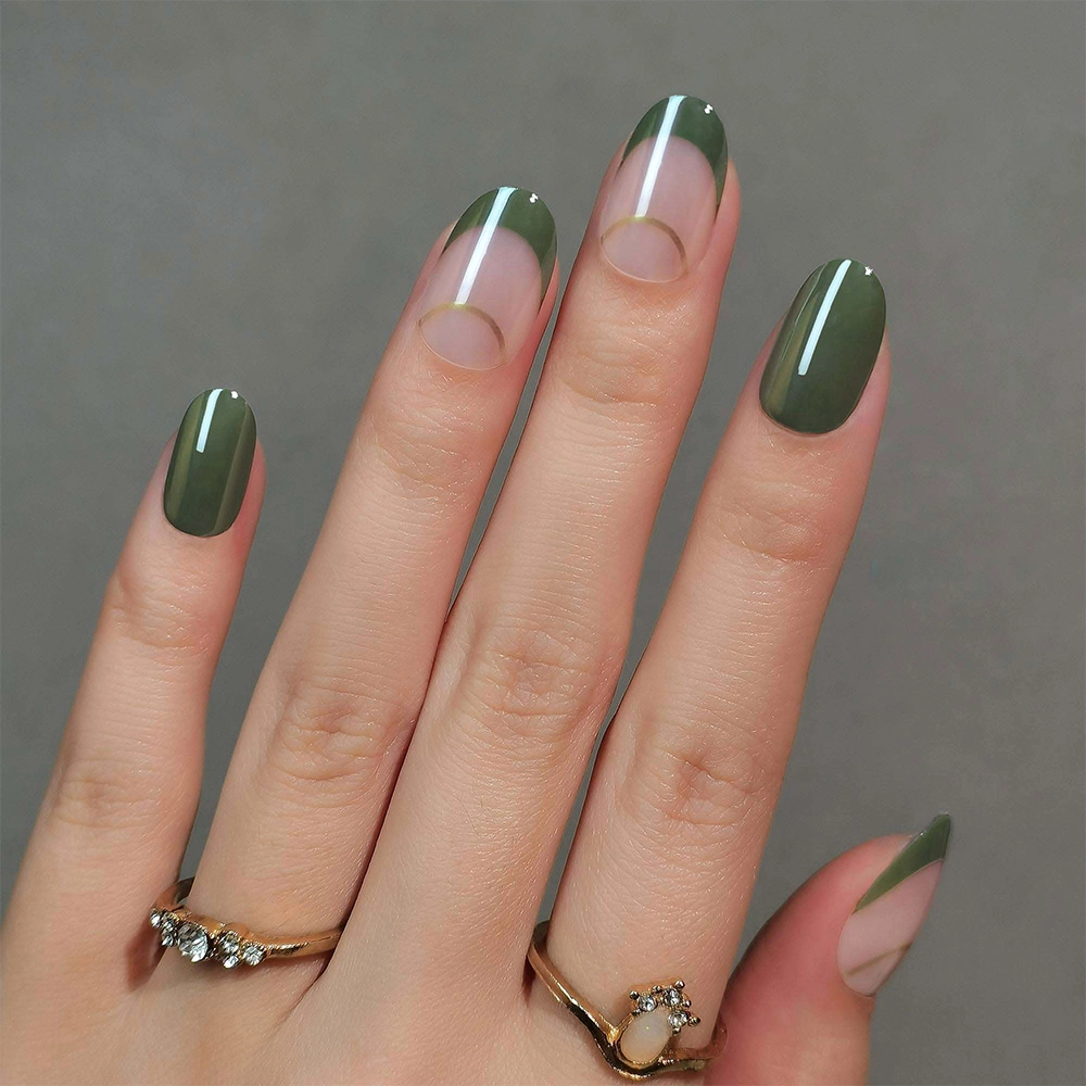 fall oval nails
