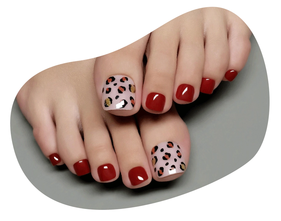 gel press on toe nails