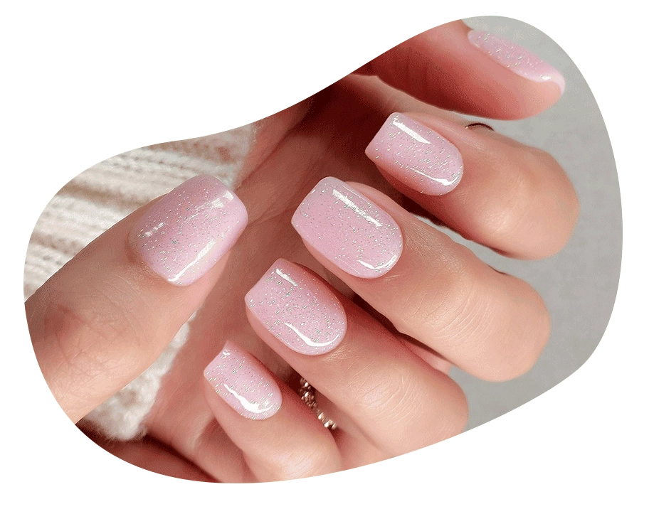 glitter square nails