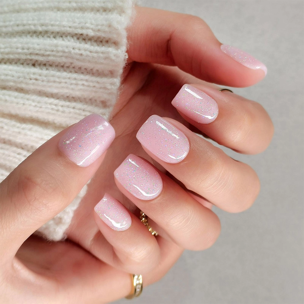 light pink coffin nails