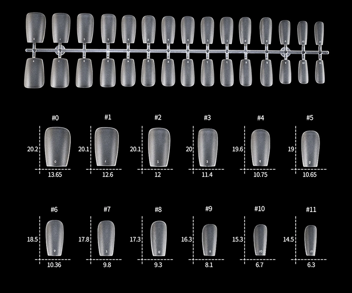 long square salon nails